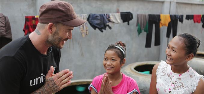 David Beckham in Cambodia for UNICEF