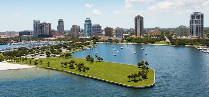 The St Petersburg waterfront