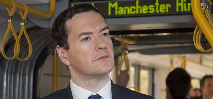 Chancellor George Osborne on the Metrolink earlier this year