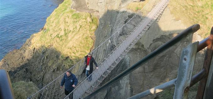 Rope bridge across the chasm