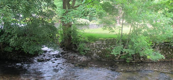 The beck at the back of the hotel