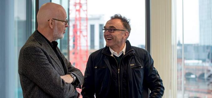 Patron Danny Boyle (right) with 