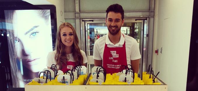 Enthusiastic hosts in Selfridges