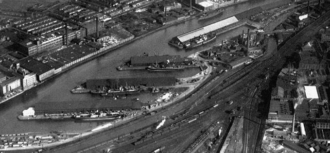 Pomona Docks in the middle of the twentieth century