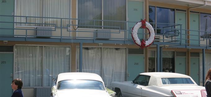 Fatal balcony at the Lorraine Motel