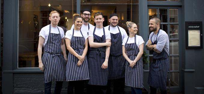 Usher and his brigade outside Sticky