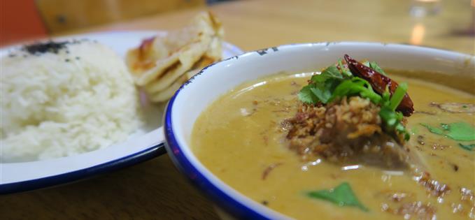 Beef massaman with exceptional roti