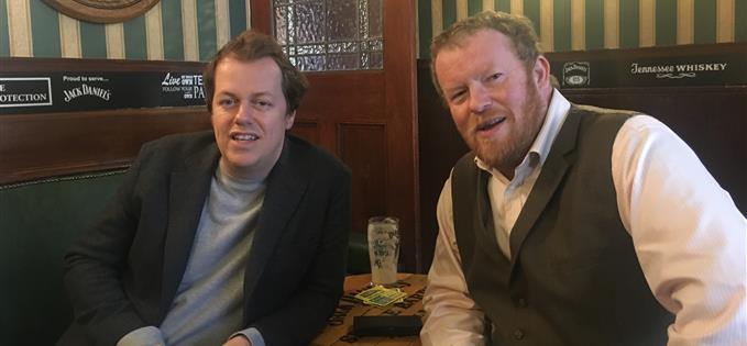 Tom Parker-Bowles with chef Rob Owen Brown