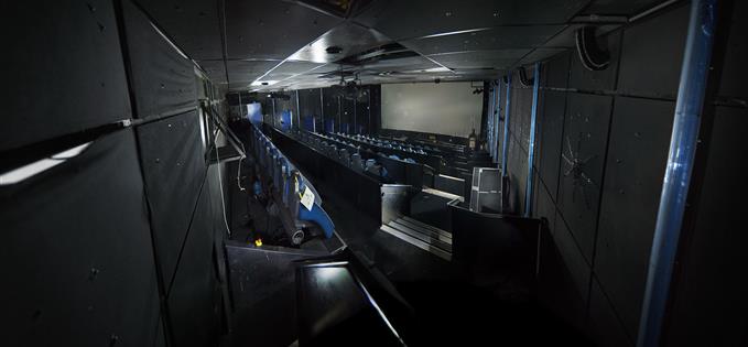 This derelict Motion Master 4D cinema theatre was the first of its kind in Europe and cost $1m to buy from America