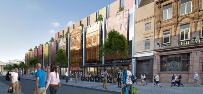 Saving face: Hologram-style images of the Futurist would be projected onto the new Lime Street development