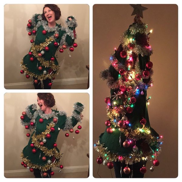 Amanda Marman dressed herself as a tree