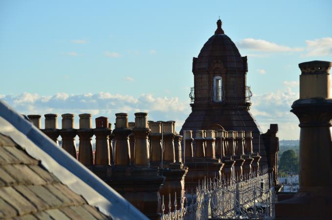 Towers and chimneys in profile