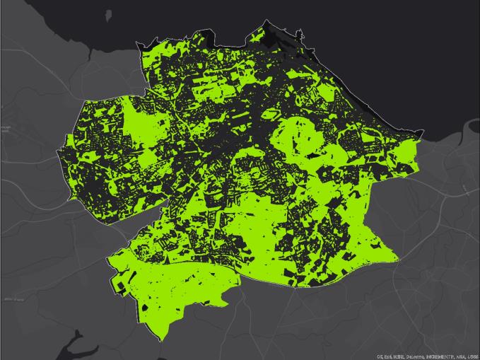 Bonny Scotland: 42.9 percent of Edinburgh is green and 32 percent of Glasgow