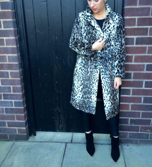 Animal print coat