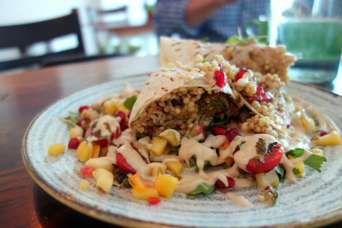 falafel and couscous wrap 