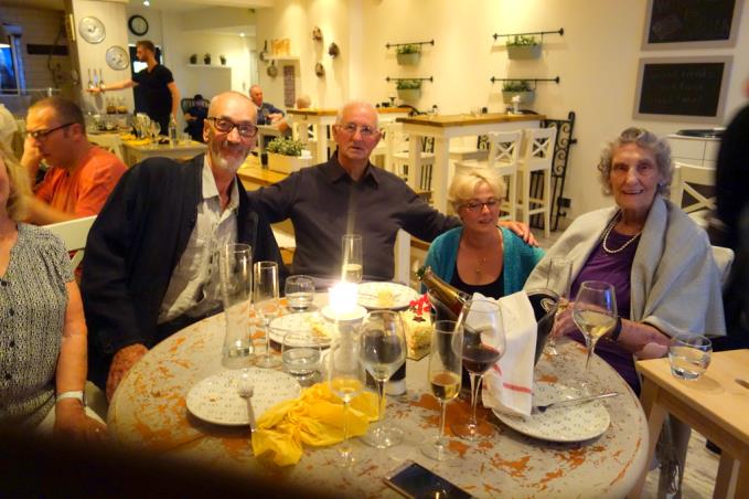 Dave Scott, left, and family celebrate Aunt Lilys 97th birthday