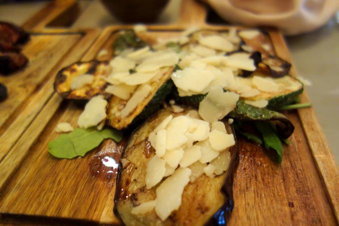 Grilled aubergine