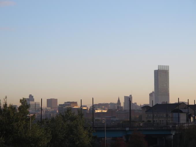 Lopsided skyline from Chester Road