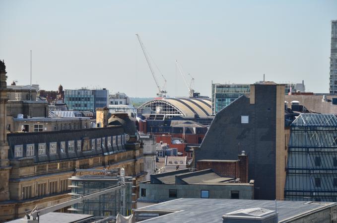 The view due south to Manchester Central