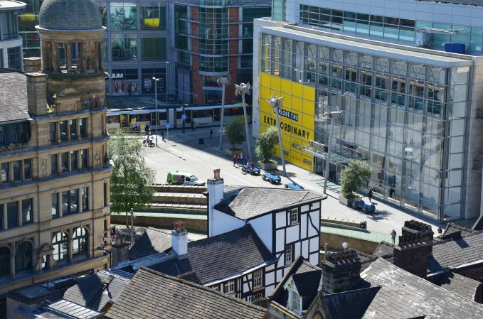 Exchange Square and tram