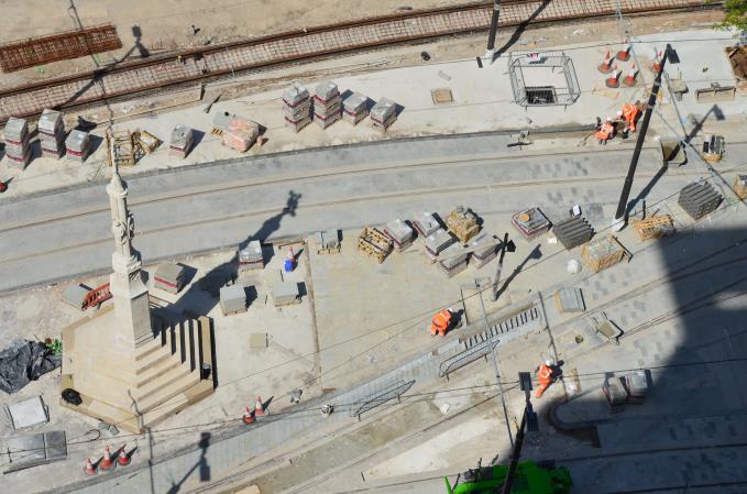 St Peters cross from above