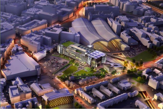 The new campus will dominate a run down part of the city centre behind Lime Street. LMJU bought the sorting office in2011