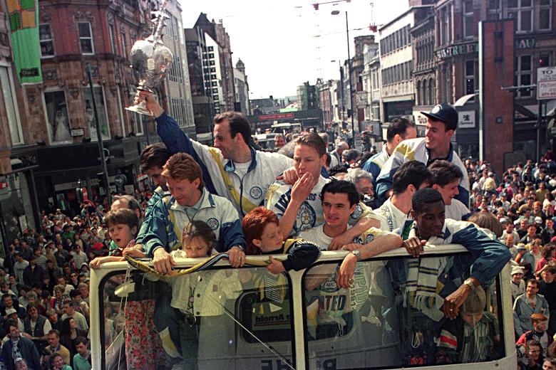 Leeds United celebrate 1992 Championship victory