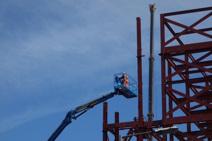 Construction on one of three blocks going up in Norfolk Street