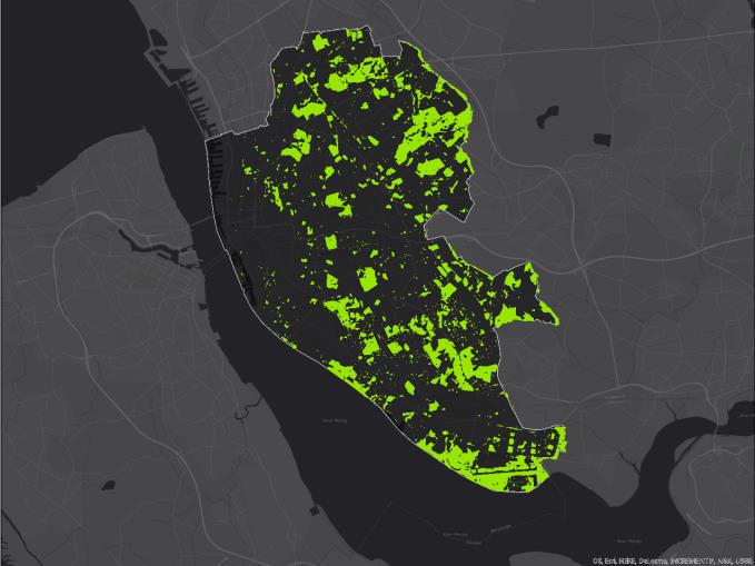 Mapping company Esri UK has put Liverpool at the bottom of the league for green space at just 16.9 percent