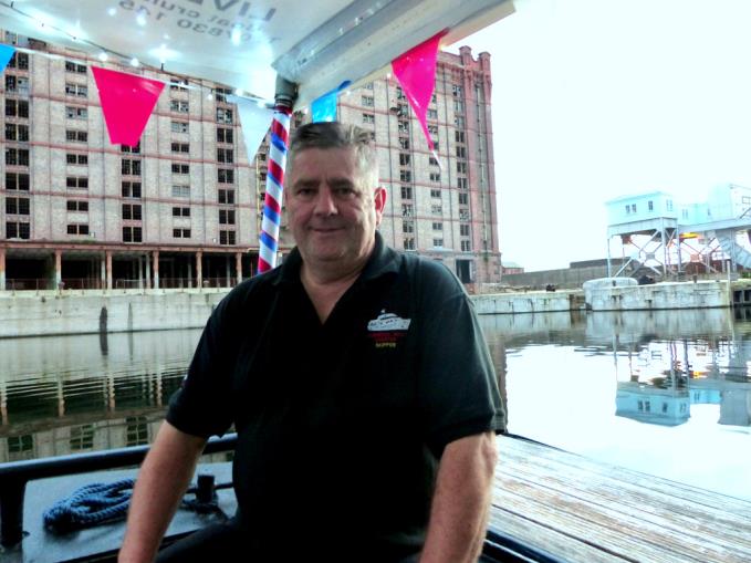 Water taxi boss Pete Kenny works on the Mersey survey boats and pilot vessels