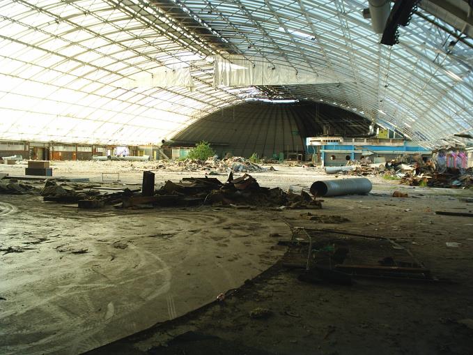 Left in ruins: the dome covered a multitude of sins which will now cost up to £6, to clean up