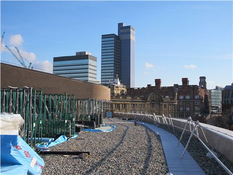 View Along The Roof To Cis Tower And Balloon Street