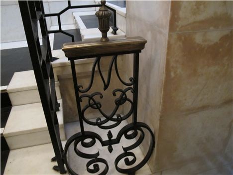 Midland Bank Branding In The Wrought Ironwork, Topped With An Urn