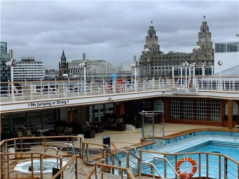 Aboard The QE3 At Liverpool last summer