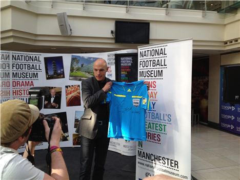 Howard Webb is lending the shirt in which he refereed the 2010 World Cup Final