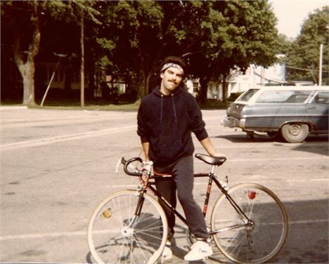 Hipster street cred points if you can name the make and model of the bike in the photo.