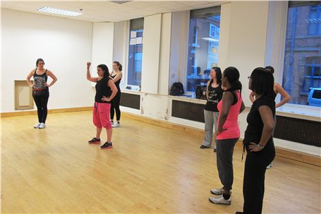 Laura Carden teaching Bokwa at Sunshine Studios, Manchester