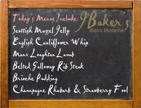 Menu Board At J Baker