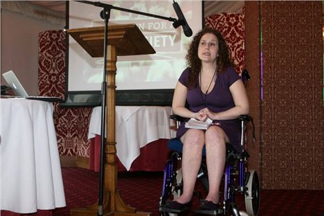 Kaliya Franklin Giving Her Speech At The Campaign For A Fair Society Campaign Launch