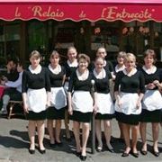 Those L'entrecote Uniforms Modelled Outside Another Part Of The Group