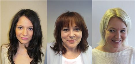 (L-R) Kara, Bernie and Helen with their finished hair, dried and styled at Kara's Blow Dry Bar