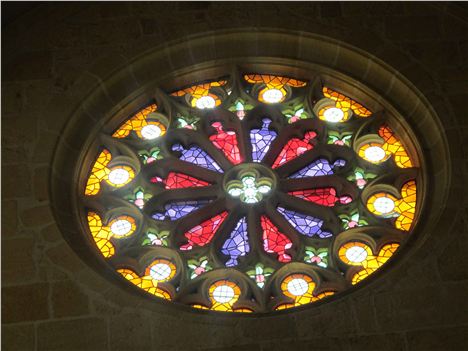 Gorgeous Rose Window At Ambierle's Benedictine Church