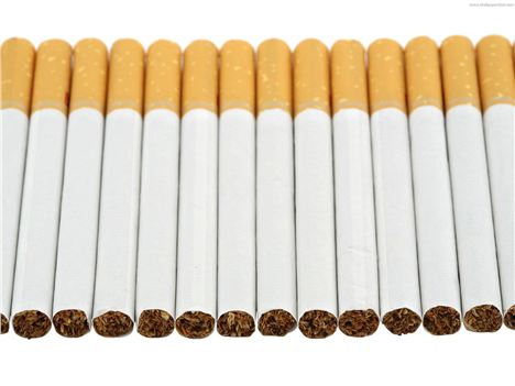 Cigarettes: those little white sticks that you put in your mouth.