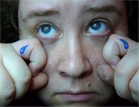 Finger Tattoo Tears