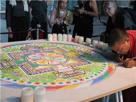 Mandala Creation In The Black Diamond