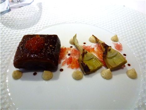 Salmon Poached in Liquorice Gel