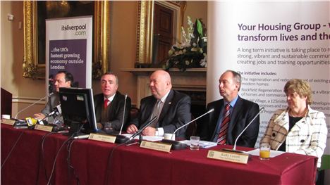 The press announcement at Liverpool Town Hall