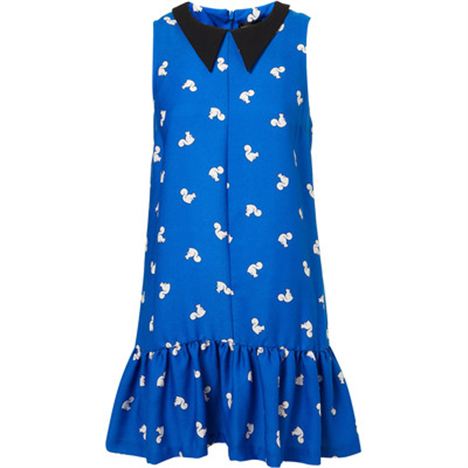 Squirrel Print Collar Dress