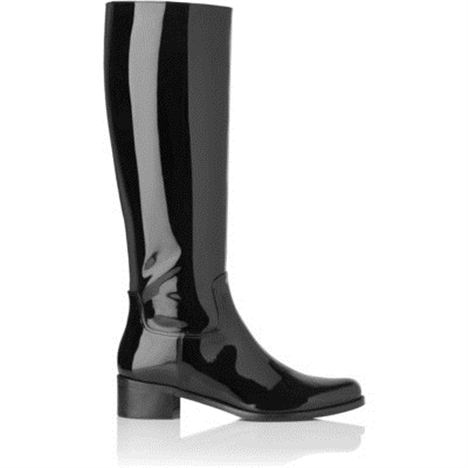 Arla Patent Leather Knee High Riding Boot