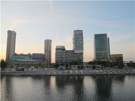 MediaCityUK from the water